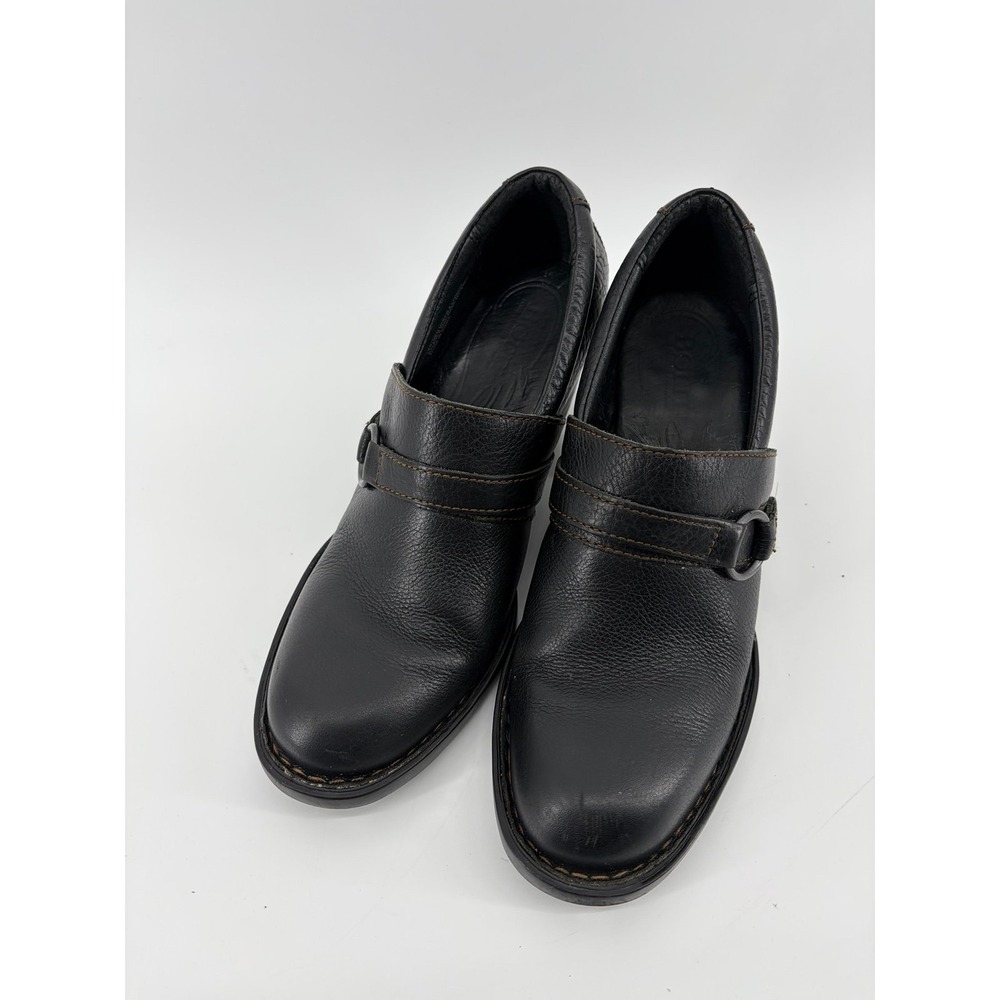 Born Black Leather, Slip On, Heel‎ Boot, Women's Size 7.5